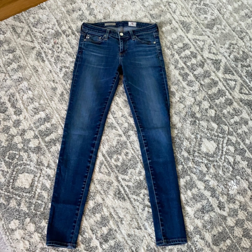 Ag The Absolute Leggings - extreme skinny dark blue jeans